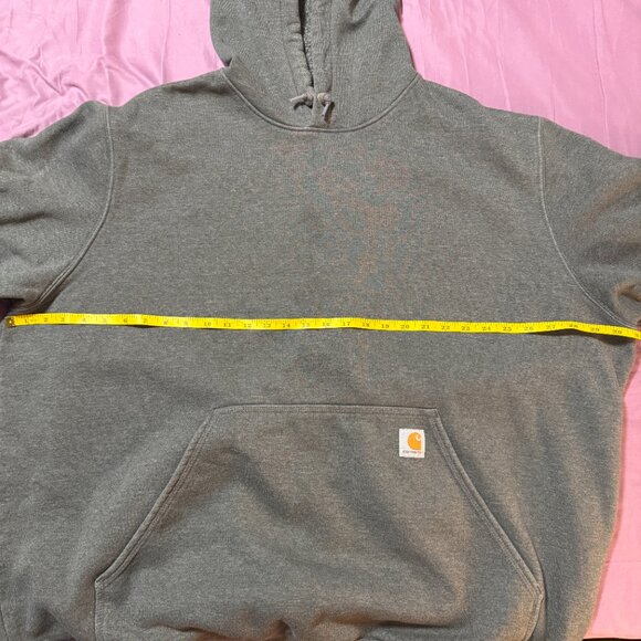 Carhartt Men's Grey Loose Fit Midweight Hooded Sweatshirt K121 Size 3XL - Picture 5 of 13